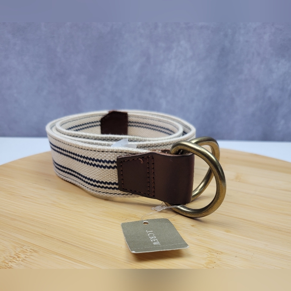 J. Crew Women's Cotton Leather Belt - Size S - Picture 2 of 7
